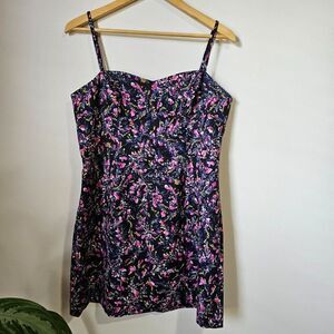 NWT FRENCH CONNECTION FLORAL SPAGHETTI STRAP BODYCON SWEETHEART NECK DRESS SZ 10